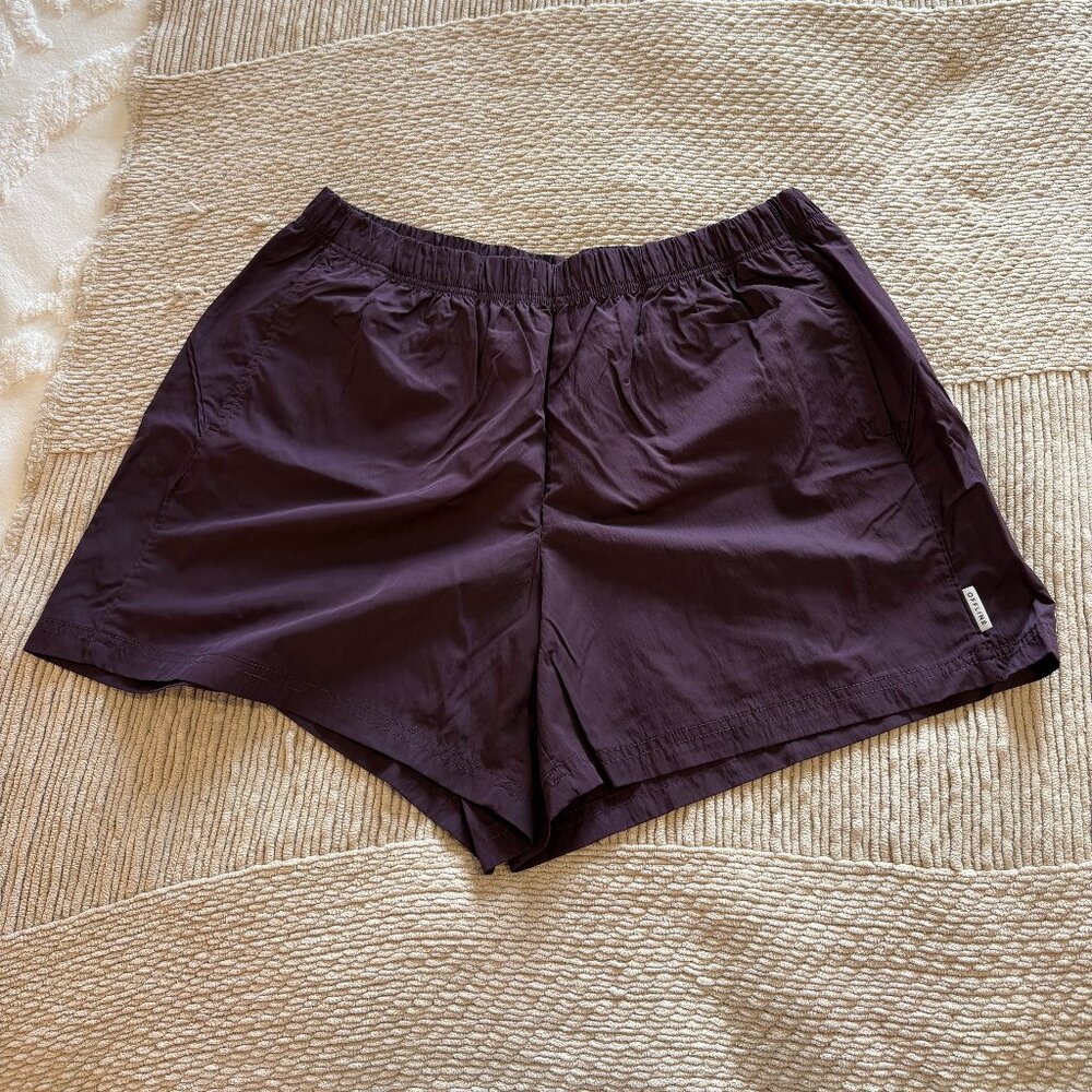 OFFLINE By Aerie Day Off 5" Nylon Activewear Short, Size Large, Deep Purple